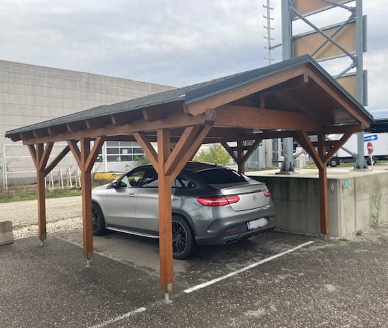 Carport-Satteldach 484x600cm Musterpark Abverkauf