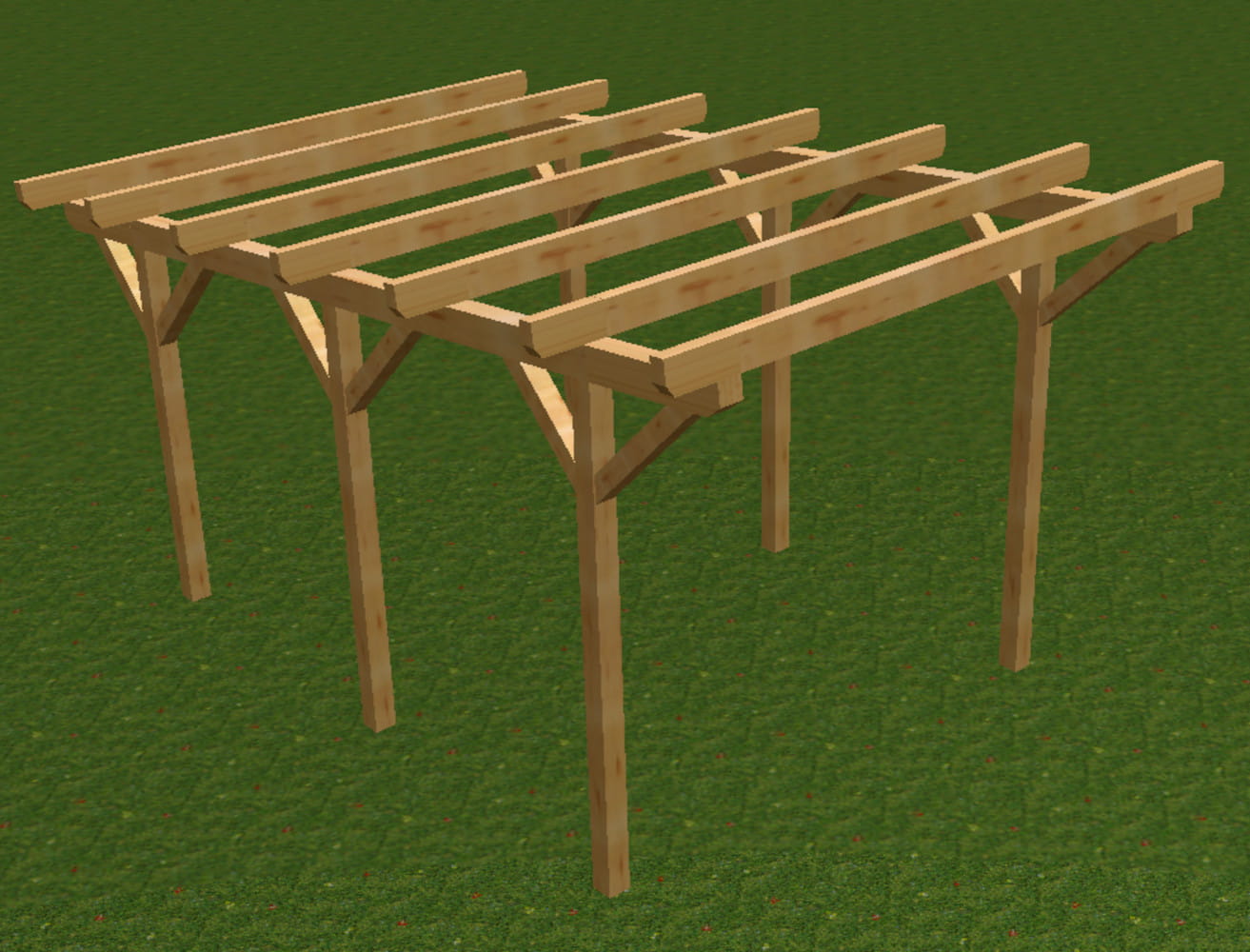 Carport-Pultdach 1102 350x550cm