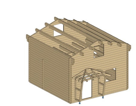 Vordach Walmdach 1310