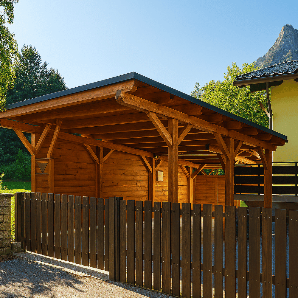Carport Pultdach 2004 400x900cm Carport Pultdach 2004 400x900cm