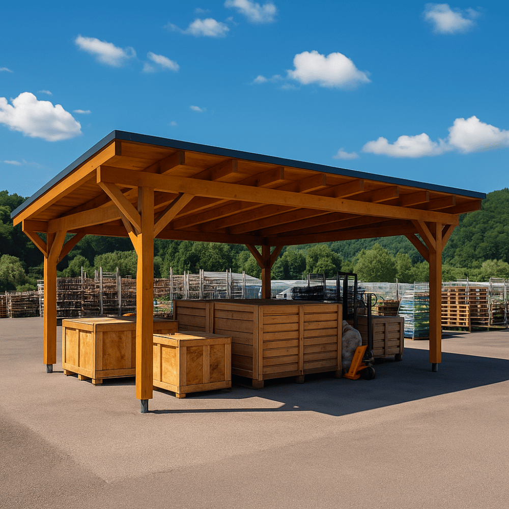 Doppelcarport-Pultdach 1301 680x600cm Doppelcarport-Pultdach 1301 680x600cm