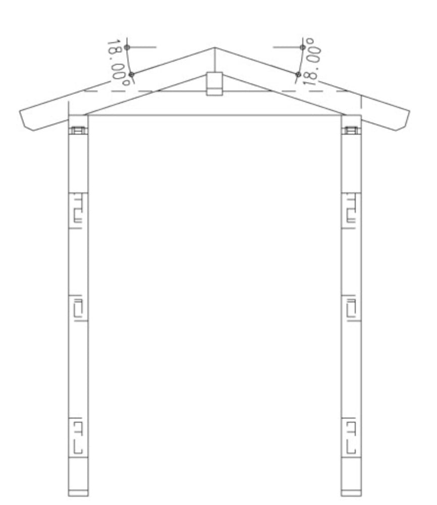 Vordach Satteldach 1311
