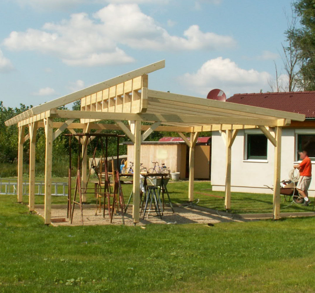 Pergola-Doppelpultdach 1305 634x634cm