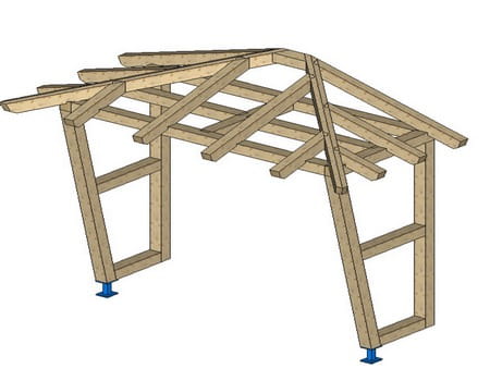Vordach Walmdach 1310