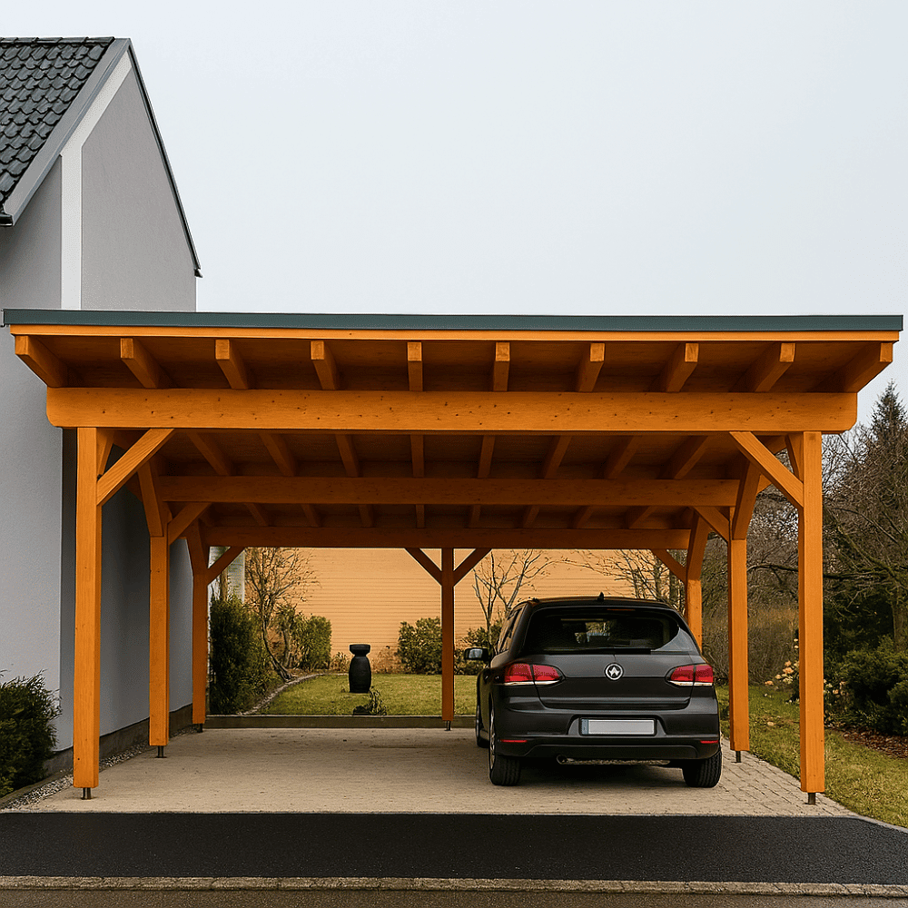 Doppelcarport-Pultdach 1301 680x600cm Doppelcarport-Pultdach 1301 680x600cm